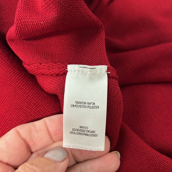 NWOT Gabby Skye red, bell sleeve sweater dress, size XL, office siren, corporate - Picture 5 of 5